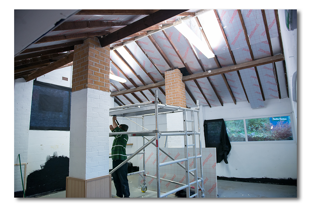 shooting room insulation Floralands farm park studio