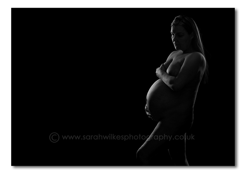 rim lit maternity photography
